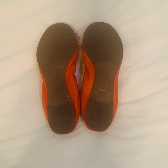 Tory Burch Orange Ballet Flats with Tassels - Picture 3 of 3